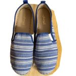 J. McLaughlin  Blue and White Striped Espadrilles Photo 1
