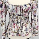J.Crew x Flora Obscura Blouse Cinched-waist Top Kaleidoscope Floral Size 2 Photo 5