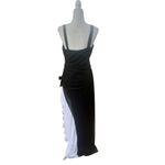 Blondie Nites Vintage 90's Y2K Black & White Gown Sweetheart Neckline Photo 2