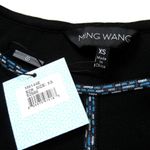 Ming Wang NWT Mosaic Trim Knit Dress in Black XS Photo 2