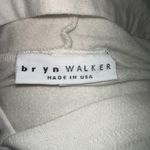 Bryn Walker  Cream Hooded Sweatshirt XL Made in USA 3/4 Dolman Sleeves Photo 2
