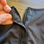 Athleta  Front Closure Zip Snap Button Sports Bra XS Black Photo 3