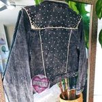 Custom Bling Jean Jacket Black Size M Photo 4