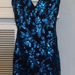Sequin Hearts Blue Sequin Formal Dress Photo 0