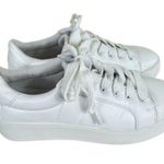 REPORT White Lace Up Platform Casual Sneaker Tennis Shoes Women's Size 8.5 Photo 2