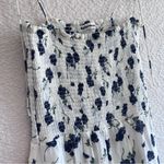 Reformation  Women’s Sable Blueberries Floral White Midi‎ Dress Size Medium Photo 6