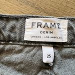 Frame $345  DENIM Nouveau Le Mix Mini Skirt in Ash Mix Distressed Size 25 Photo 4