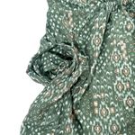 Woolrich  Size Large Green Multi Allover Tribal Print Sleeveless Dress Waist Tie Photo 4