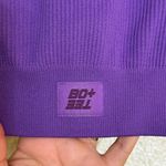 Bo+Tee  Vibrant ribbed Purple Racerback Sports Bra NWT size medium Photo 4