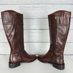 Sesto Meucci  Tall Boots Brown Italian Leather Women's Size 5M Equestrian Riding Photo 5