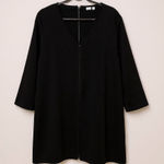Gap Black Long-Sleeve V-Neck Dress With Back Zipper Closure Large Photo 0