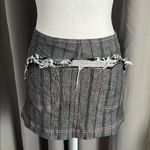 Gray Frayed Hem Skirt Size L Photo 0