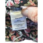 After Market  Floral Print Blouse Top White Lace Trimmed Puff Sleeve M‎ Photo 2