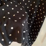 Loft Ann Taylor  Black and White Polka Dot Sleeveless Dress Size 4P Photo 2