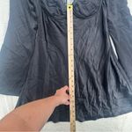 Princess Polly  “Moniz” Black Satin Lace-Trim Long Sleeve Mini Dress Photo 5