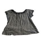 Boho Geometric Print Peasant Blouse Navy White Style & Co 0X Blue Photo 5