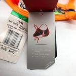 Tyr. Costa Mesa Pacific Tieback Bikini Top Swimwear Strappy Orange Blue M (8) Photo 6