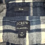 J.Crew Women’s Slim Flannel Shirt Blue White Plaid Size M Cotton Soft Flannel Size M Photo 1