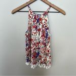 19 Cooper  Maycon Halter Top Bohemian Floral Tassel Sleeveless Shirt Size Small Photo 2