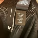 Koral  Playa Mid Rise Textured Mesh Panel Legging in Black- Size Medium Photo 8