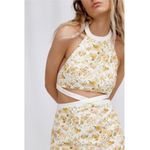 Significant Other Ari Cutout Rosalie Floral Print Mini Dress Size 8 Yellow Photo 7