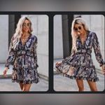 Edite Mode dress dark blue with flowers S Photo 1