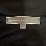 emma's closet Black Crewneck Puff Sleeve Casual Bamboo Jersey T-Shirt Dress Sz M Photo 2