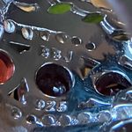 Vermelho Red Garnet Chrome Diopside Sterling Silver Cocktail Ring Size 6 Photo 5