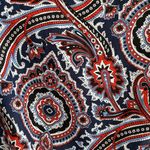 Michael Kors Multicolor Paisley Roll Tab Sleeve Smocked Blouse, Size Large Photo 9