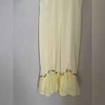 Vintage Laros Yellow Floral Lace Chiffon Dress, Size 34 Photo 1
