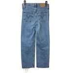 Levi's Levi’s medium wash rib age straight Jean non ripped raw hem button fly #759 Photo 7