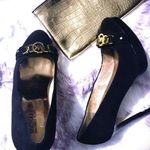 Michael Kors black suede pump platform heels, 7.5 Photo 0