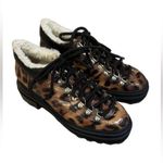 Schutz  Women Lucille Faux Shearling Lined Loafer Leopard Print Size 6 Photo 3