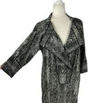 BCBGMAXAZRIA  100% Silk Lapelled Collar Shirt Dress Snakeskin Pattern Small Photo 6