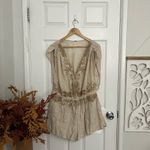 Free People Weila Cream Lace-Trimmed Romper One Piece Photo 2