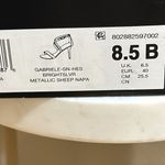 NWT Lauren Ralph Lauren Gabriele Metallic Leather Sandal Silver Size 8.5 Photo 8