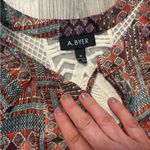 A Byer A. Byer Boho Patchwork Blouse | Crochet Lace Detail | Size M Photo 5