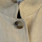 Lena Gabrielle Linen Military Style Jacket Blazer Beige Size 8 Brown Photo 3