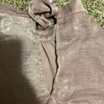 Ethereal  Cold Shoulder Mock Neck Shimmer Top Mauve Long Sleeve Large‎ Photo 7