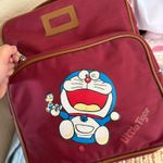 Vintage Dark Red Burgundy Doraemon Convertible Backpack Messenger Crossbody Bag Photo 4