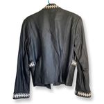 Vintage Guillaume Black Leather Jacket With White Laces Size M Photo 1