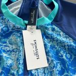 NWT swimsuits for all zip up swimsuit long sleeves top Blue Size 28 Photo 5