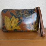 Patricia Nash  Wristlet Clutch 100% Leather Multicolor Floral Pattern Boho Photo 1