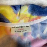 NEW BOBBIE BROOKS Tie Dye Blue Yellow Pink Longsleeve 1/4 Zip Pullover‎ Small Photo 1