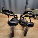 Naturalizer Luisa Dress Heel Sandals Women's 7M Black Patent Leather Buckle Photo 3