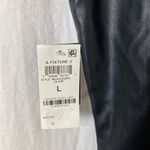 #206 AND NOW THIS Vegan Black Leather Mini Dress Black Size L Photo 4