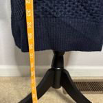 J.Crew Cable Knit Ruffle Sleeve Navy Sweater Dress Size S Knee Length Preppy Photo 9