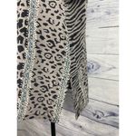 Style Exchange Silk Button Front Shirt Womens M Leopard Print Collared Short Slv Photo 4