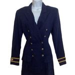 Vintage Military Style Blazer Blue Size M Photo 0