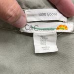 C&C California Sage Green 100% Roll Tab Sleeve Shirt Dress With Pockets Small Photo 7